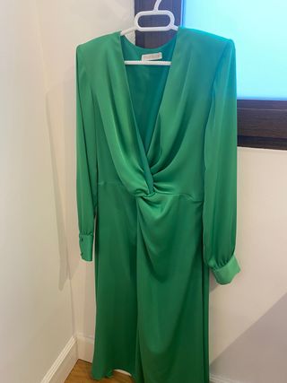 Ideal vestido verde manzana T38