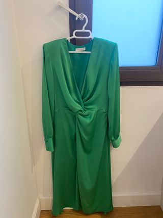 Ideal vestido verde manzana T38