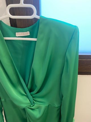 Ideal vestido verde manzana T38