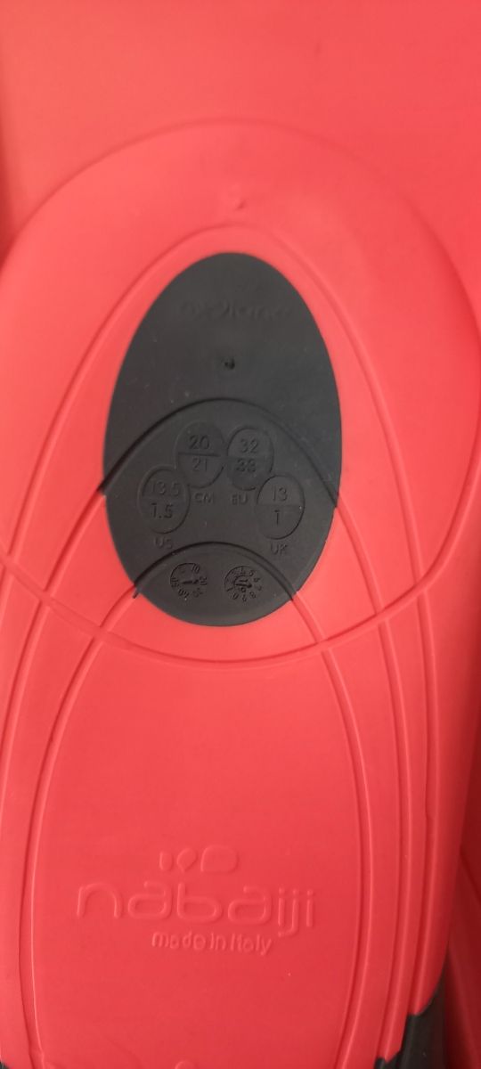 Aletas de natación .