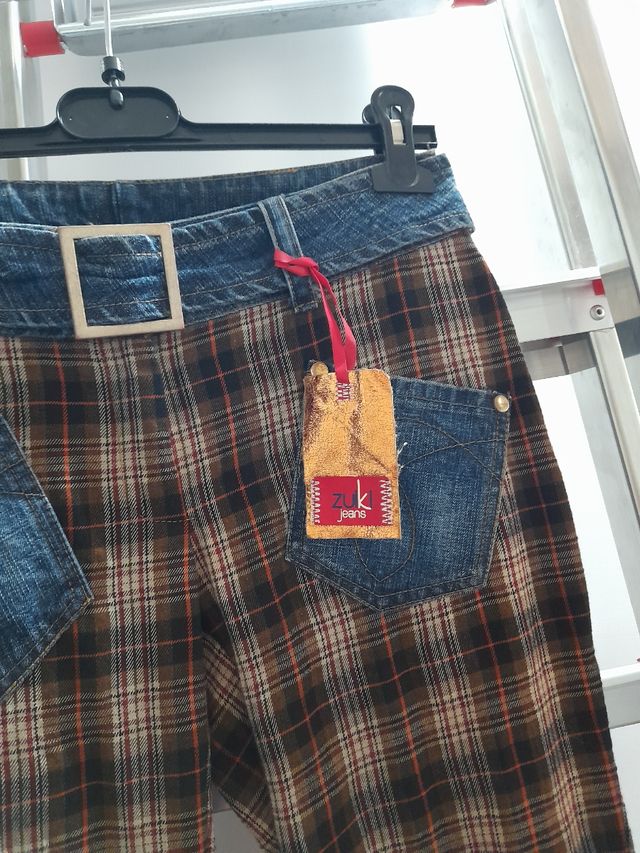 Pantalone a scacchi marrone