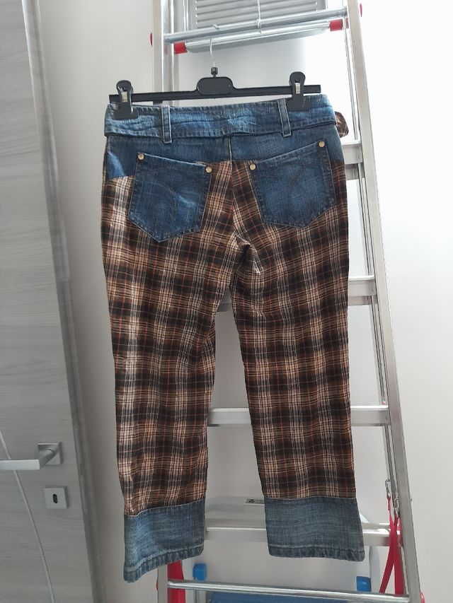 Pantalone a scacchi marrone