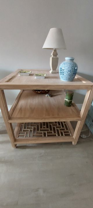 Mesa auxiliar madera olmo