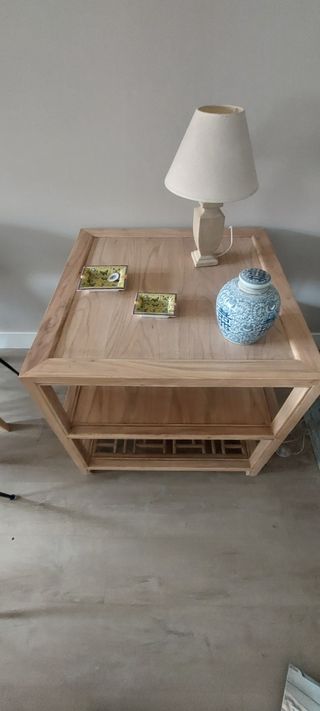 Mesa auxiliar madera olmo