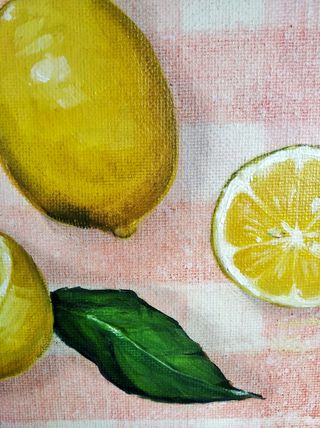 Cuadro óleo limones