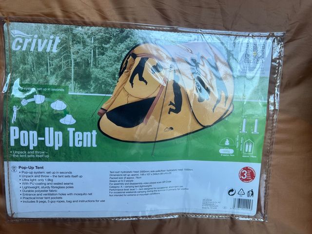 Carpa pop-up+ y almohadillas