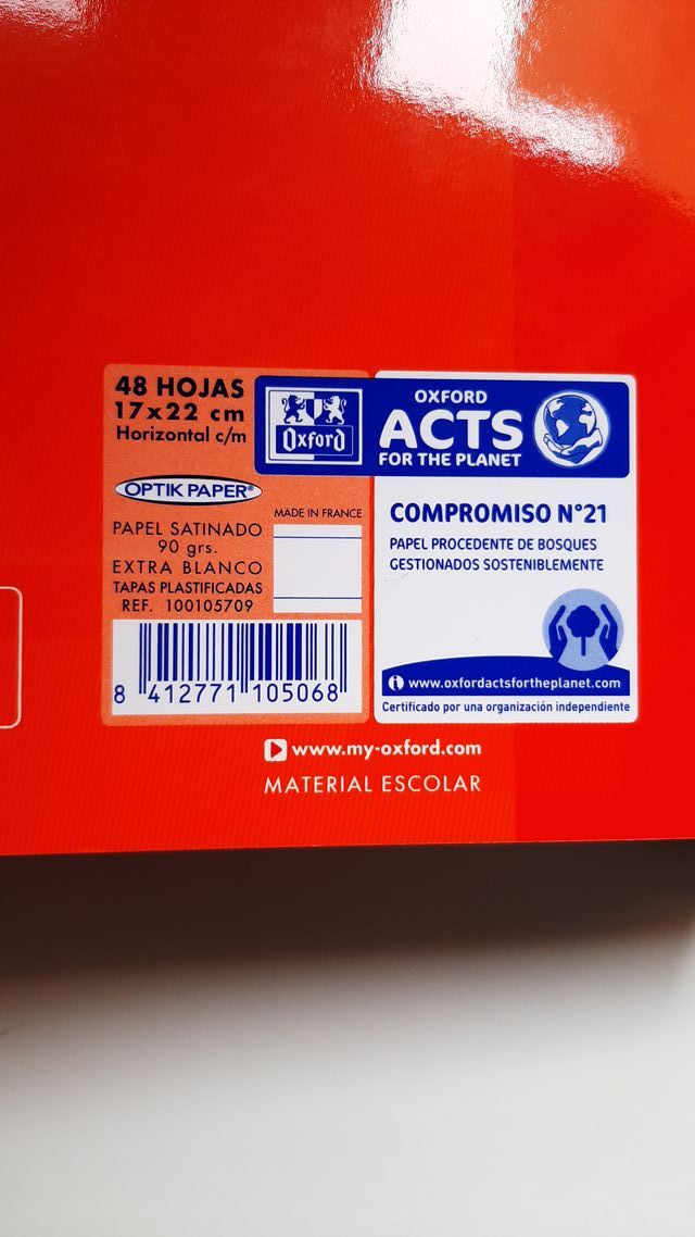 Libreta grapada A5 rayado horizontal oxford