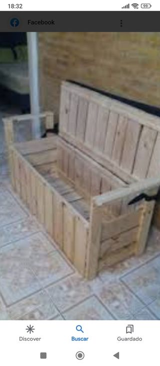 Sofa baúl . Echo de madera y de palet.