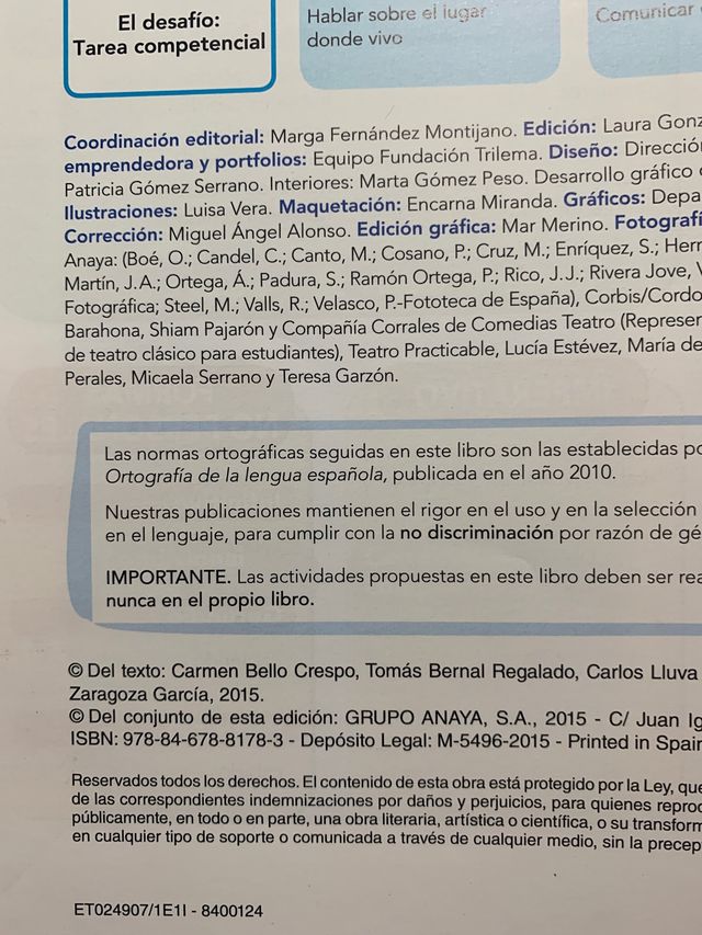 Lengua 5. Anaya. 3 Trimestres