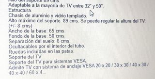 Soporte de pie para TV con ruedas