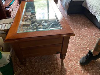 mesa centro antigua roble