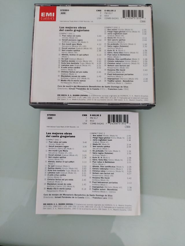 CD  música Canto Gregoriano