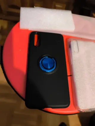 2 Fundas Huawei P20 anillo 360 y Una Transparente