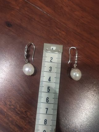 Pendientes Plata 925 y Perla