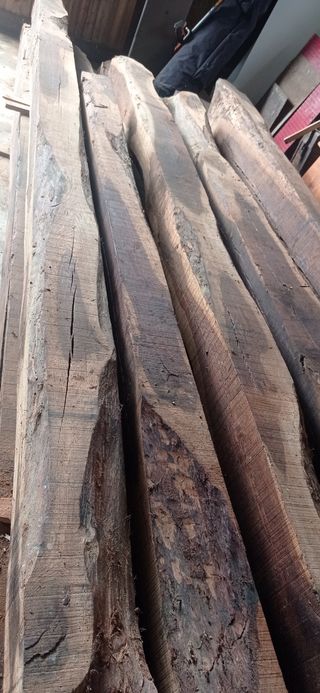 Vigas de madera de  roble 