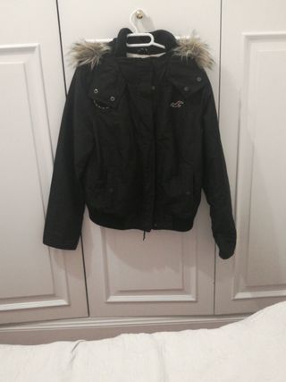 bomber aviador negra de Hollister