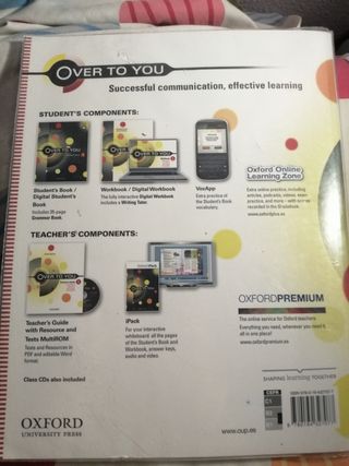 Libro de inglés workbook 1 over to you