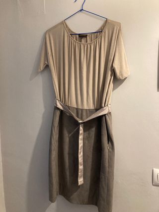 vestido de punto y antelina Adolfo Dominguez