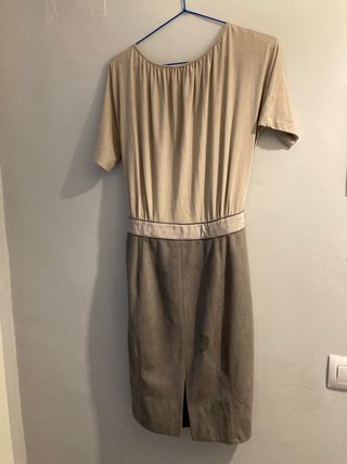 vestido de punto y antelina Adolfo Dominguez