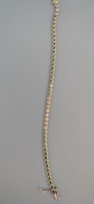 Pulsera de plata con piedras 