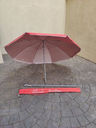 Sombrilla playa 180 UV naranja