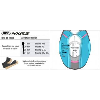 RECAMBIO SHOEI ACOLCHADO LATERAL NXR 2