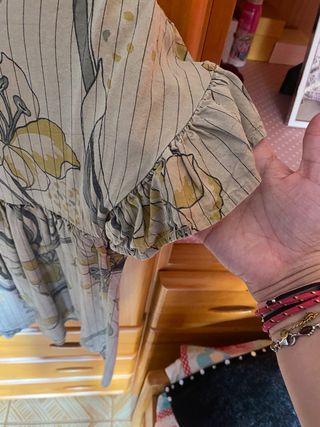 Blusa tonos caqui y verdes