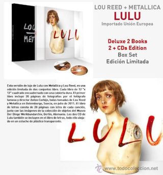 BOX LULU METALLICA Y LOU REED 2 LIBROS+2CD SELLADO