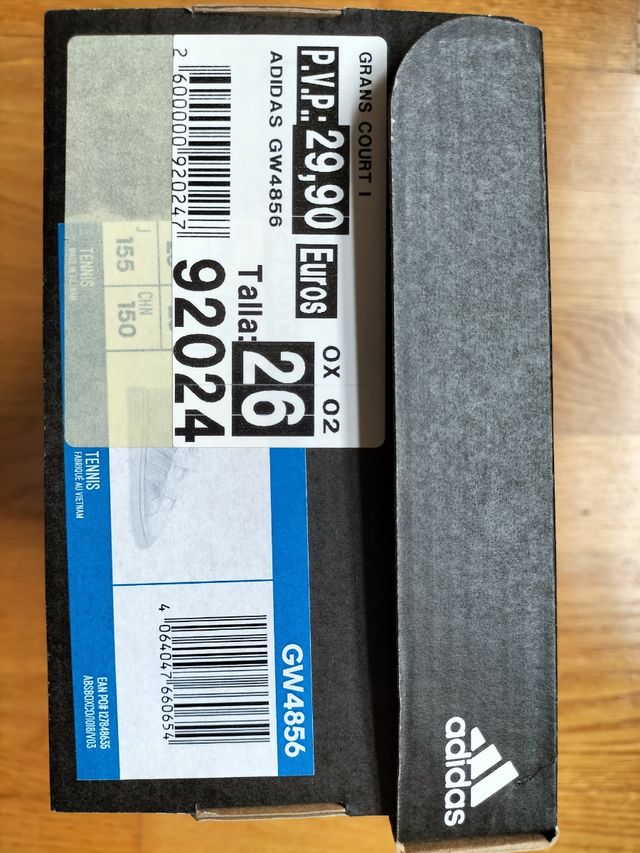 Deportivos Adidas niña, 26 blancos