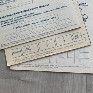 Cuaderno o libreta de ortografía. Santillana 1983