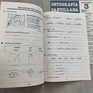 Cuaderno o libreta de ortografía. Santillana 1983