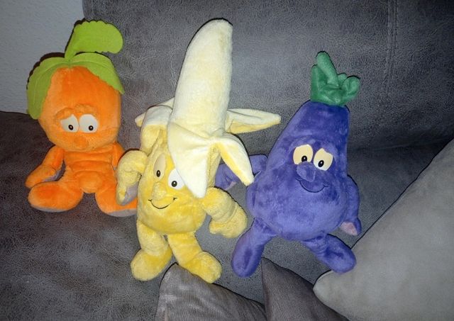 Peluches de frutas y verduras