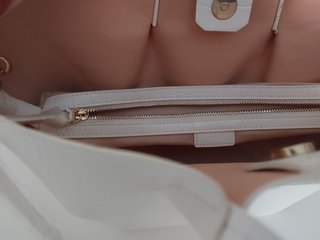 Bolso shopper blanco efecto cocodrilo nuevo