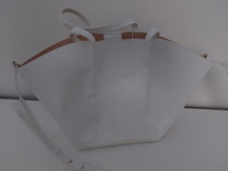 Bolso shopper blanco efecto cocodrilo nuevo