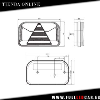 PILOTOS LED NEON 7 FUNCIONES PARA REMOLQUE 12V 24V