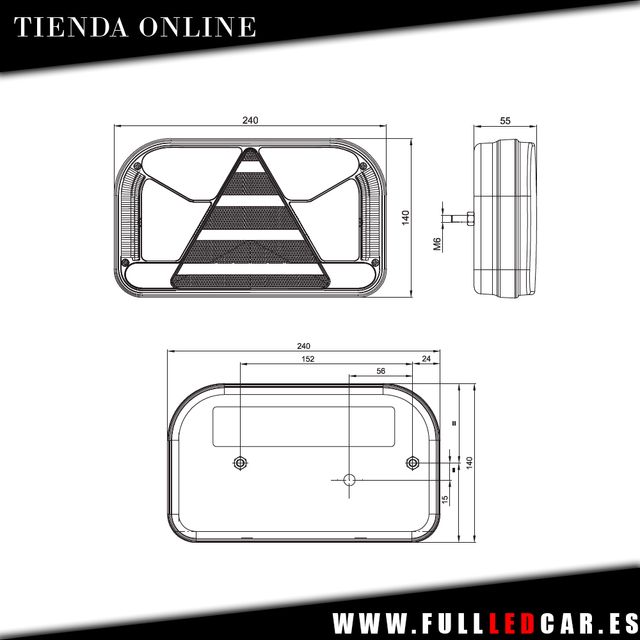 PILOTOS LED NEON 7 FUNCIONES PARA REMOLQUE 12V 24V
