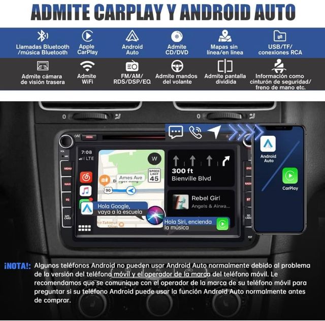 Radio 2DIN Para VW, Seat y Skoda nuevo.