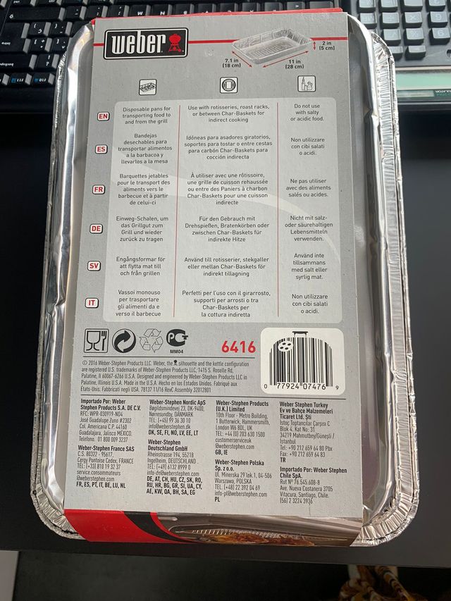 10 VASSOI IN ALLUMINIO WEBER