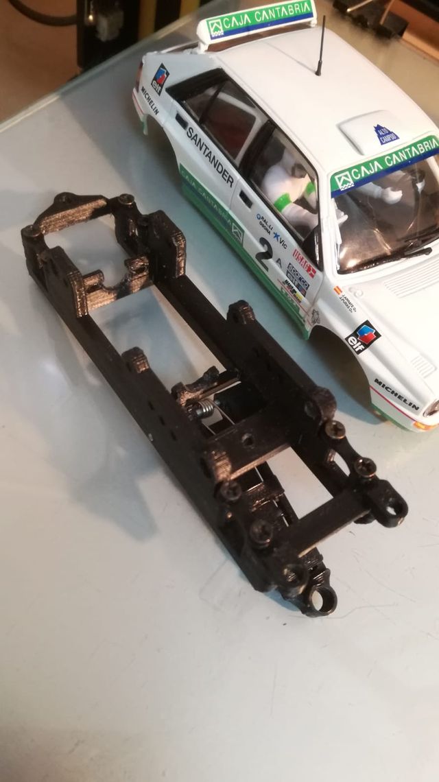 CHASIS SCALEXTRIC LANCIA DELTA INTEGRALE CAJA LARG