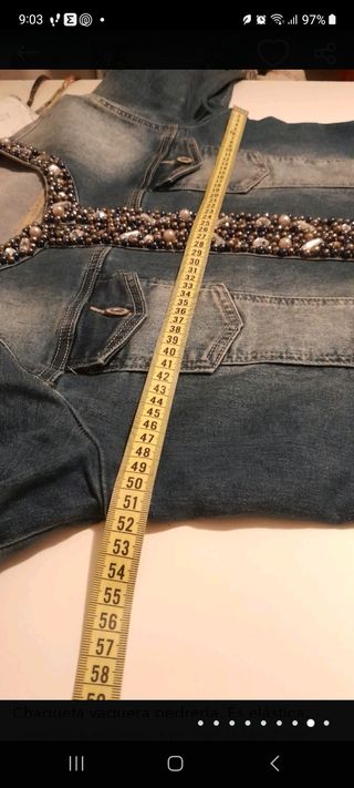 Chaqueta vaquera pedreria