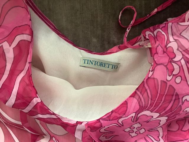 Vestido de gasa fucsia de Tintoretto talla 38