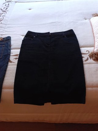 MINI FALDA VAQUERAS ,GRIS y NEGRA T.M