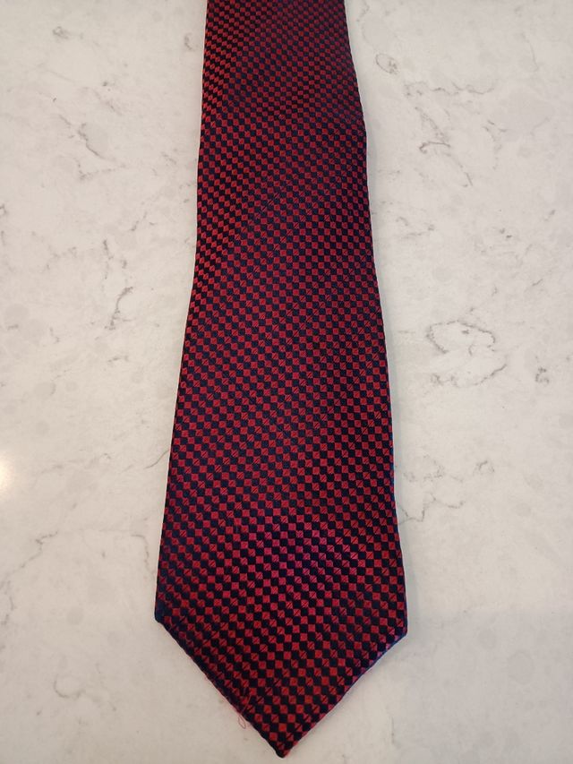 Corbata Easy Wear Roja y negra