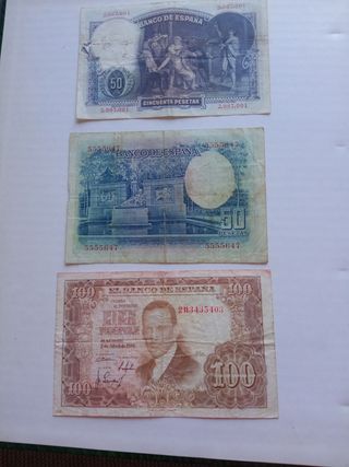 Billetes antiguos de España 