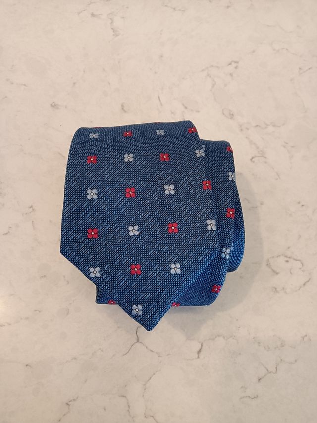 Corbata estampada azul Dustin