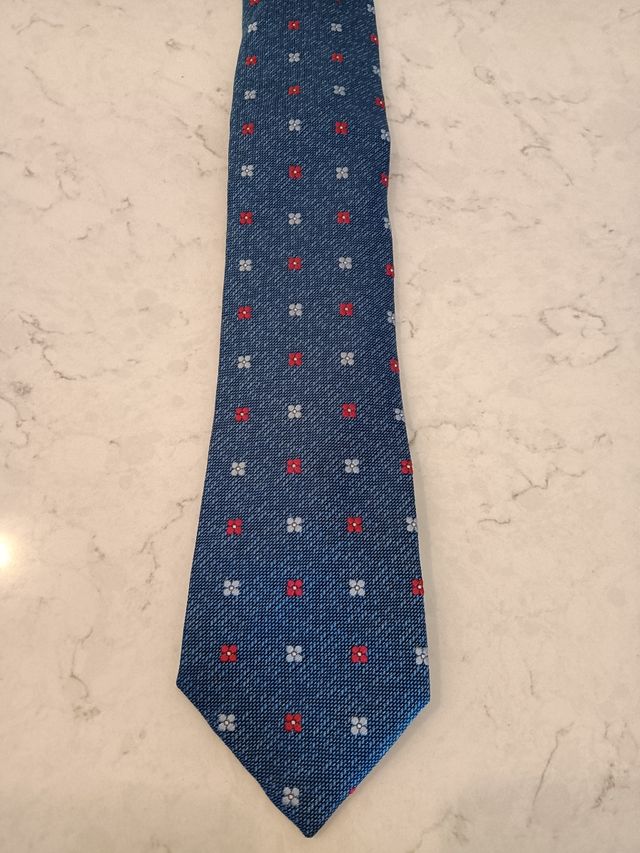 Corbata estampada azul Dustin