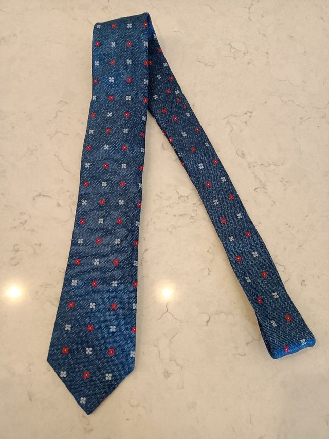 Corbata estampada azul Dustin