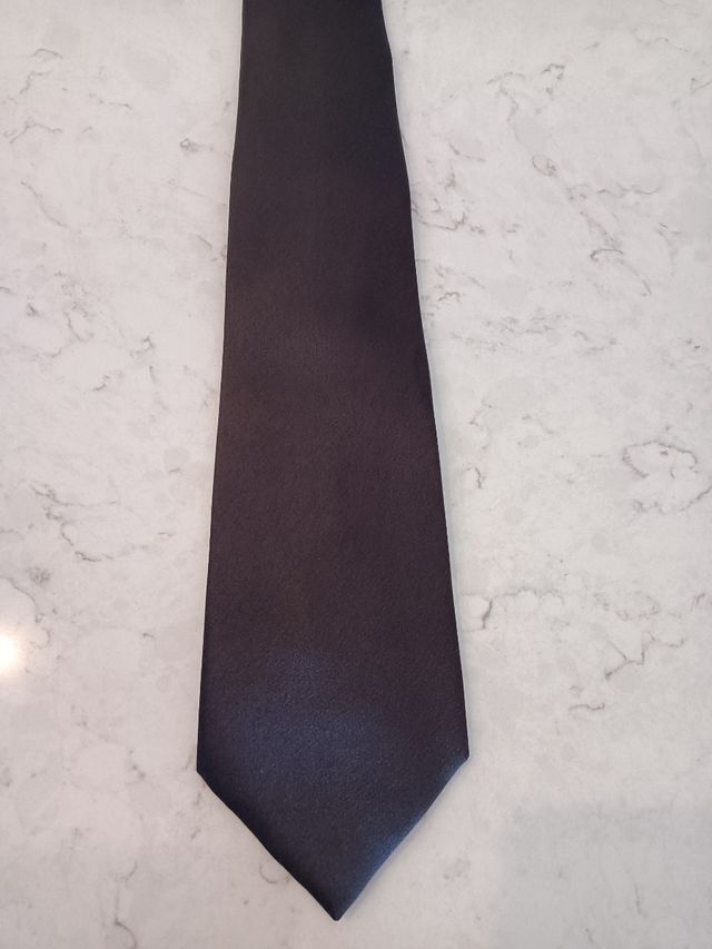 Corbata seda gris topo