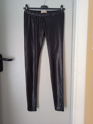 Leggings negro imitación cuero S