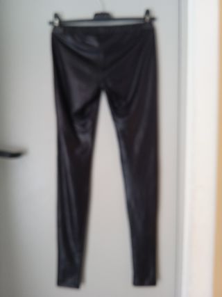 Leggings negro imitación cuero S